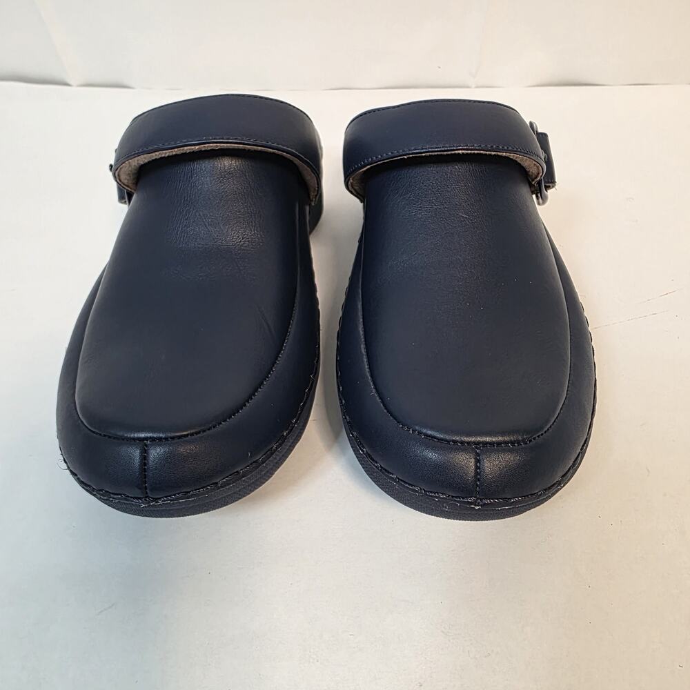 FitFlop Gogh Pro Superlight Blue Leather Mule Clog Womens 9 Comfort Slingback - Picture 2 of 16
